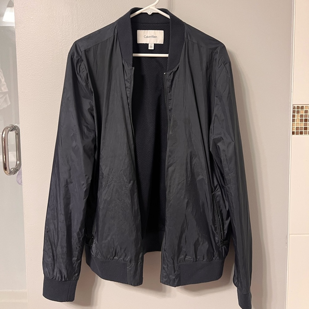 Calvin Klein Men's Dark Blue Bomber Jacket